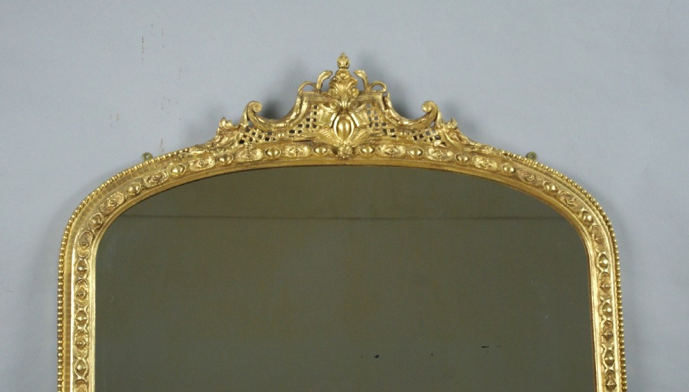 Victorian Gilt Large Arch Top Overmantle Mirror View II