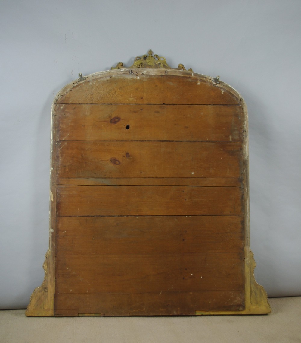 Victorian Gilt Large Arch Top Overmantle Mirror View IX