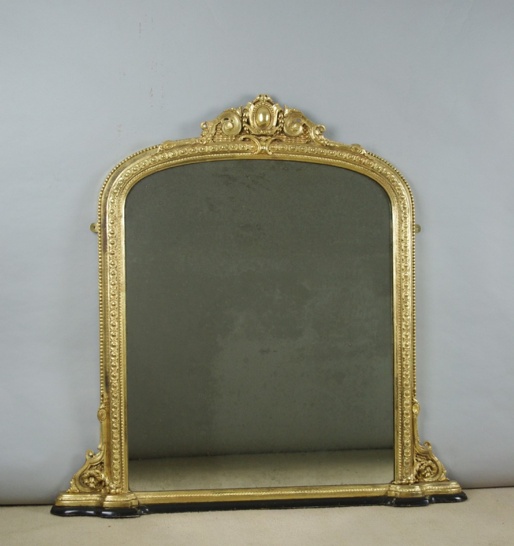 Victorian Gilt Arch Top Overmantle Mirror