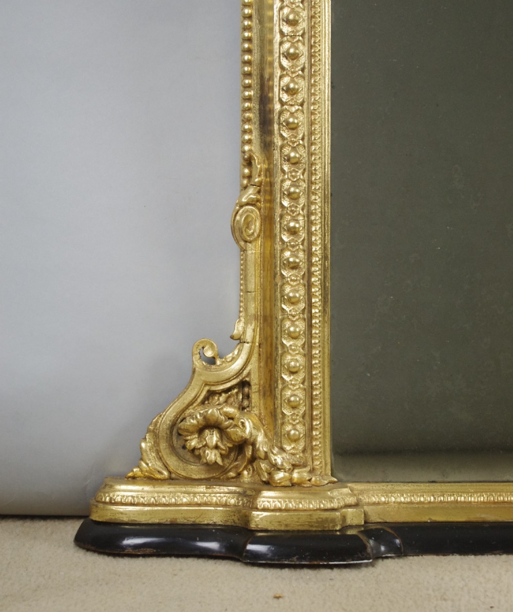 Victorian Gilt Arch Top Overmantle Mirror View VI