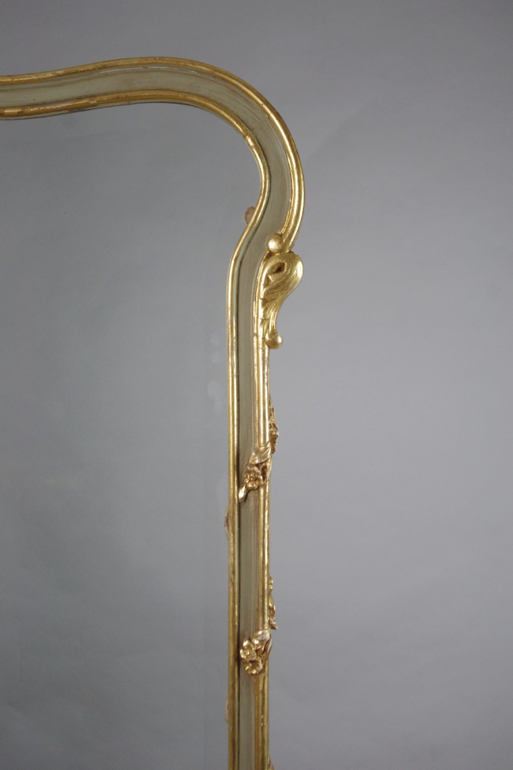 French Louis XV Style Painted and Parcel-Gilt Four Fold Screen View VI