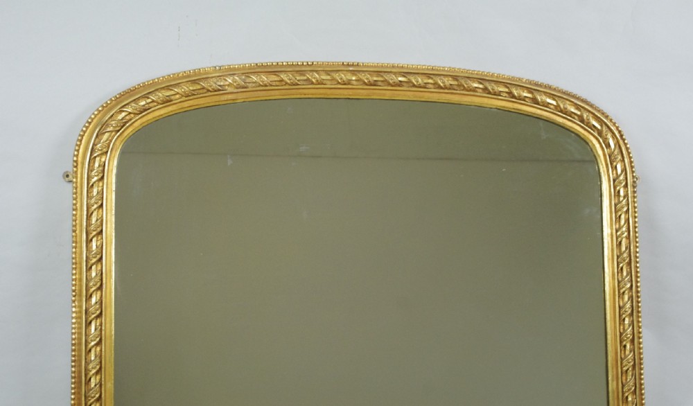 Victorian Gilt Large Arch Top Overmantle Mirror View II