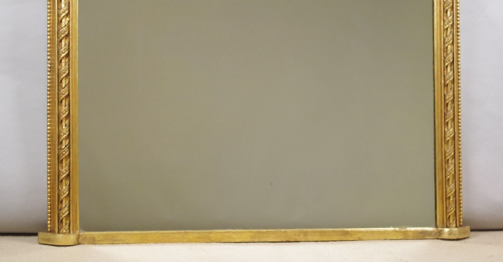 Victorian Gilt Large Arch Top Overmantle Mirror View VII