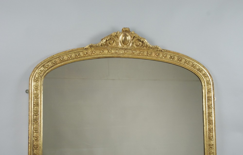Victorian Gilt Large Arch Top Overmantle Mirror View II