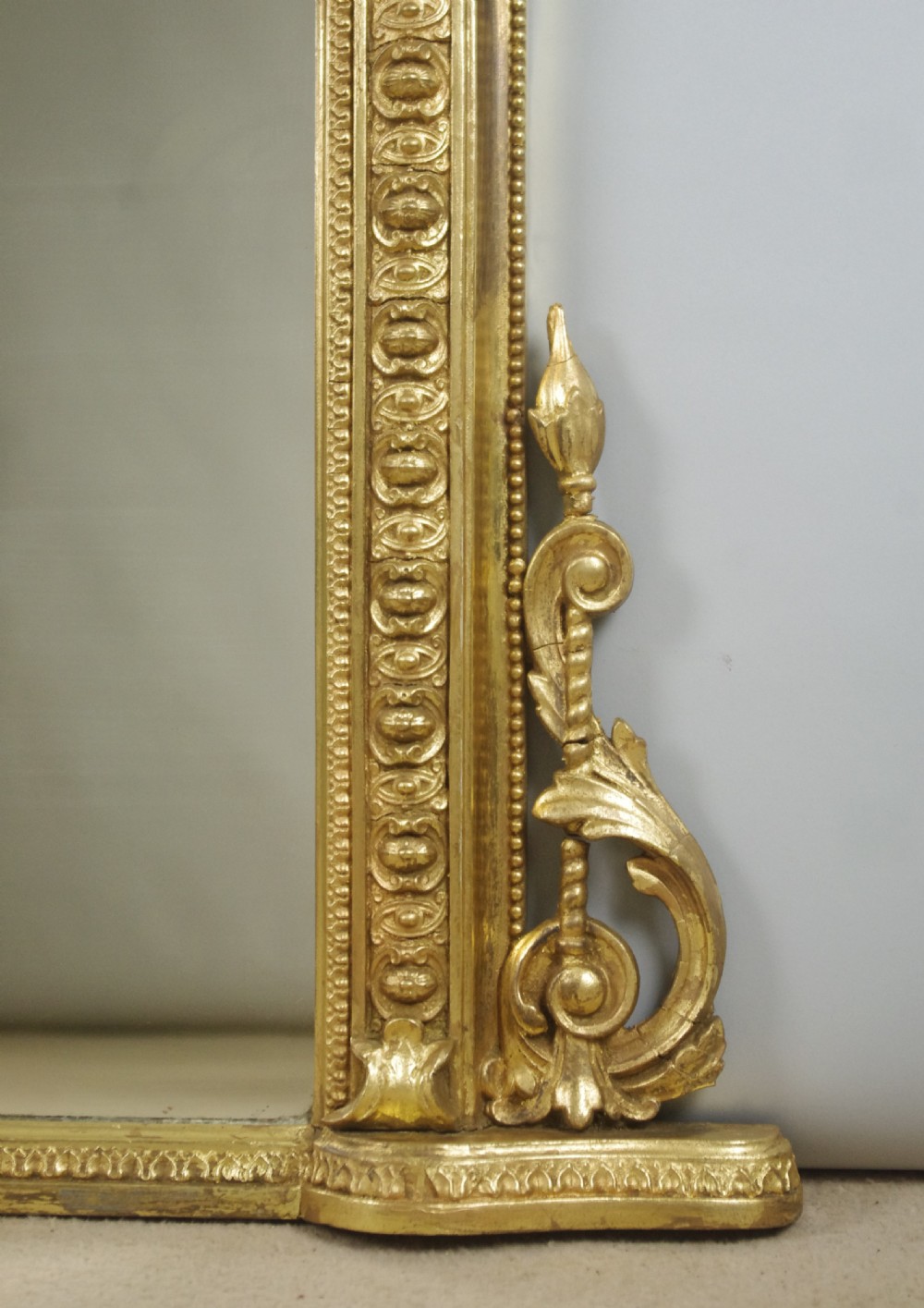 Victorian Gilt Large Arch Top Overmantle Mirror View VII