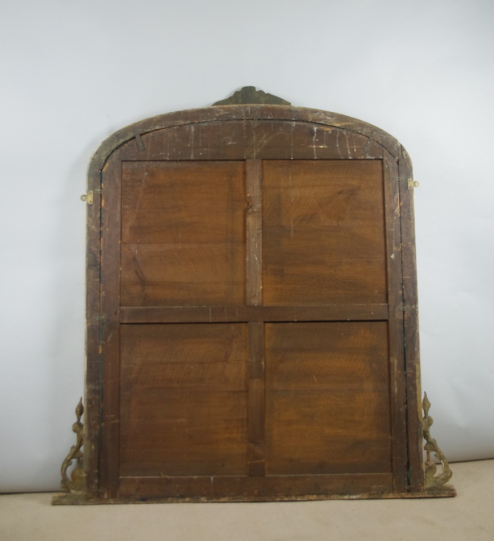 Victorian Gilt Large Arch Top Overmantle Mirror View IX