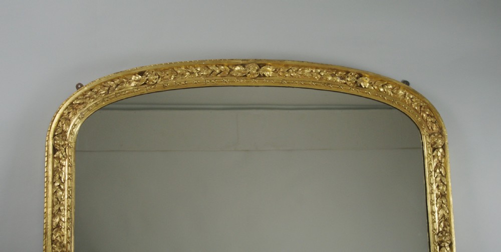 Victorian Gilt Large Arch Top Overmantle Mirror View II