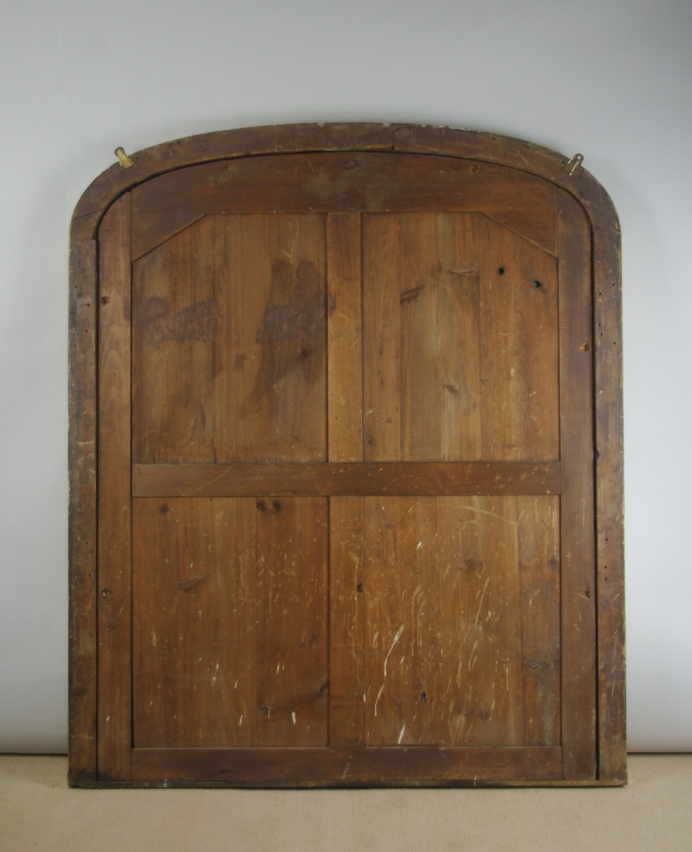 Victorian Gilt Large Arch Top Overmantle Mirror View VIII