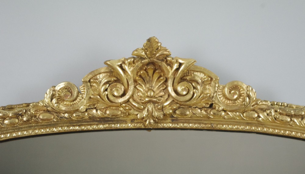 Victorian Gilt Large Arch Top Overmantle Mirror View III