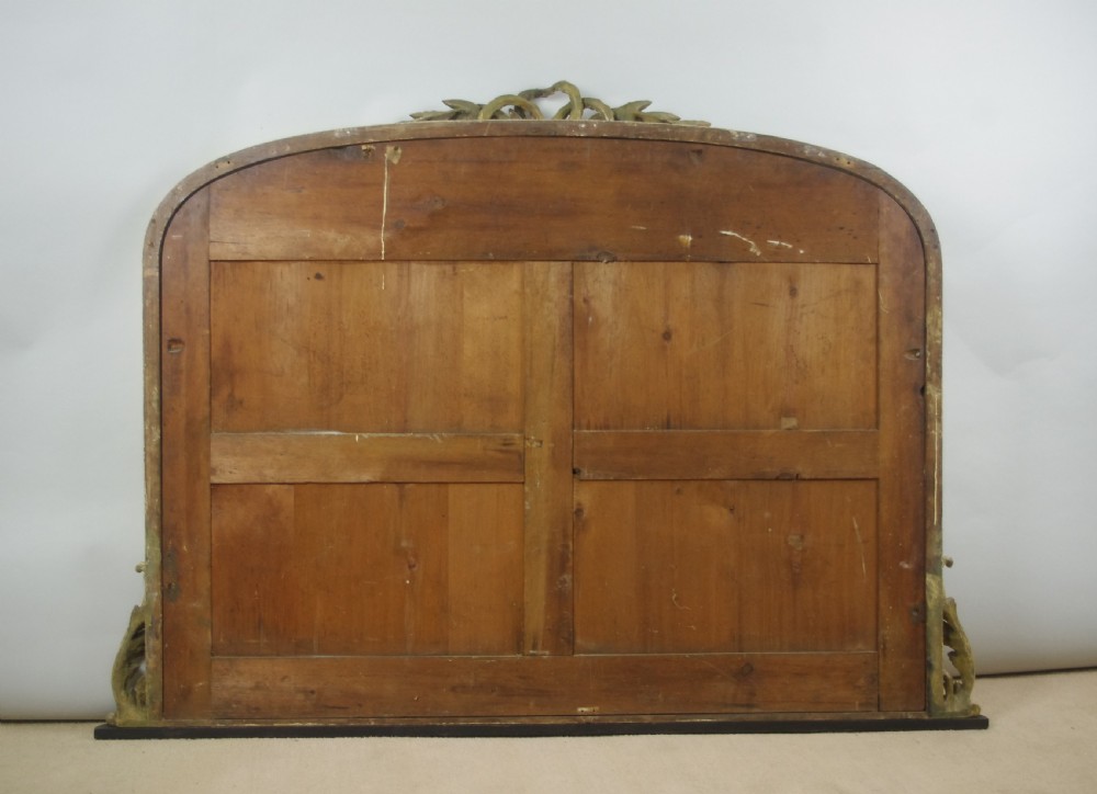 Victorian Gilt Large Arch Top Overmantle Mirror View IX