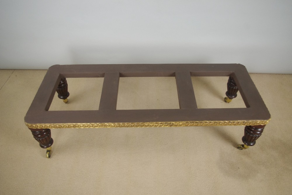 Victorian Mahogany and Parcel-Gilt Window Seat Long Stool View X