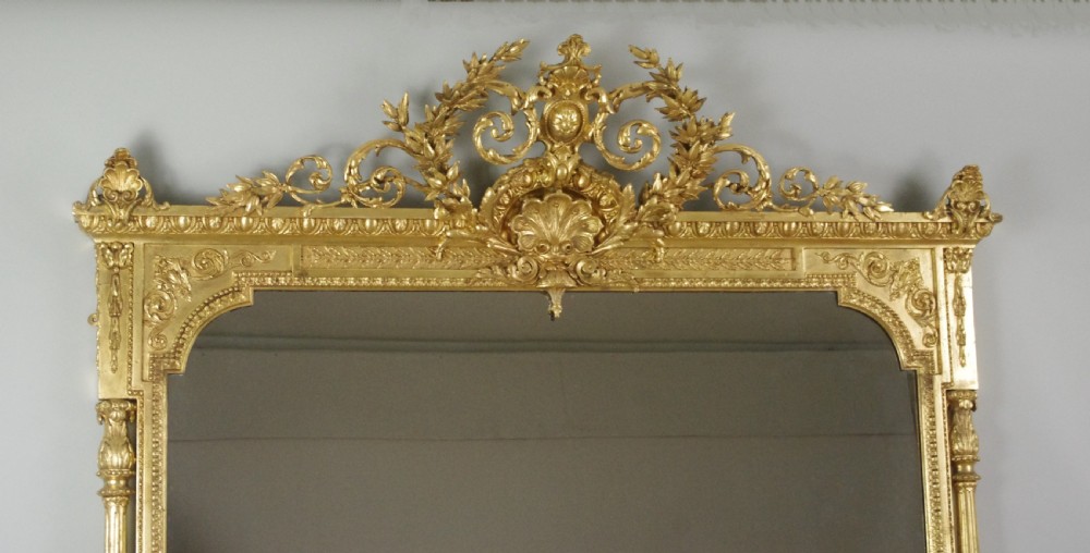 Victorian Gilt Large Overmantle Mirror View II