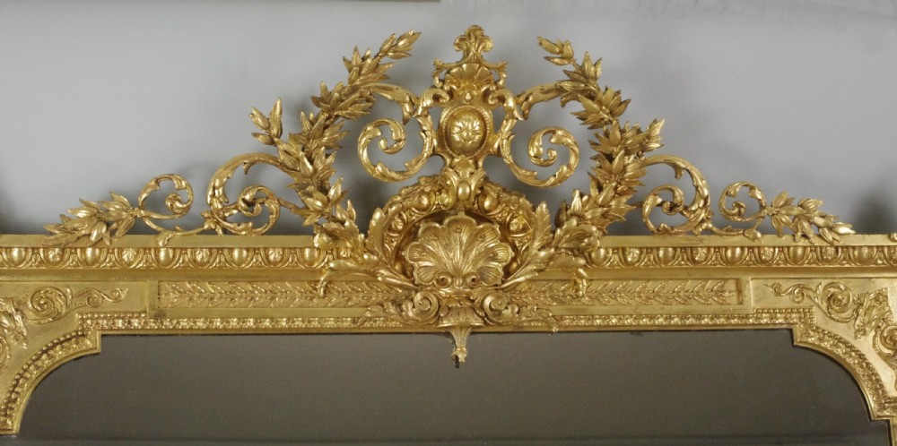 Victorian Gilt Large Overmantle Mirror View III