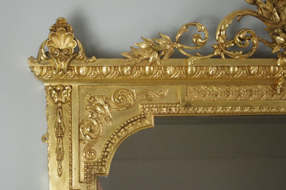 Victorian Gilt Large Overmantle Mirror View VI