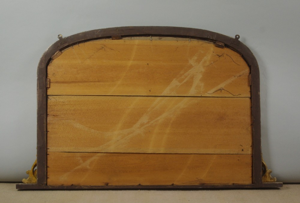 Victorian Gilt Wood Arch Top Overmantle Mirror View VII