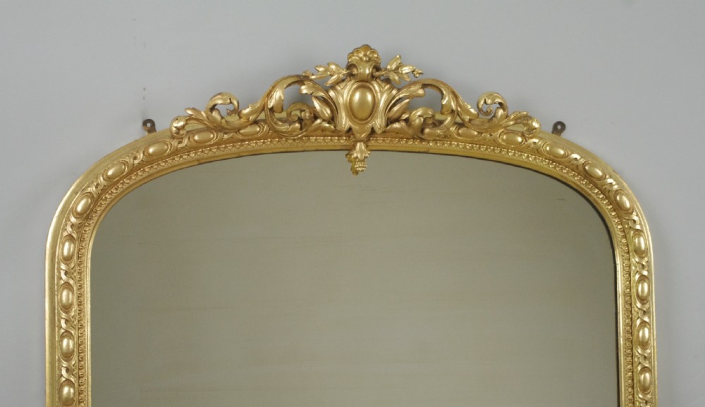 Victorian Gilt Arch Top Overmantle Mirror View II