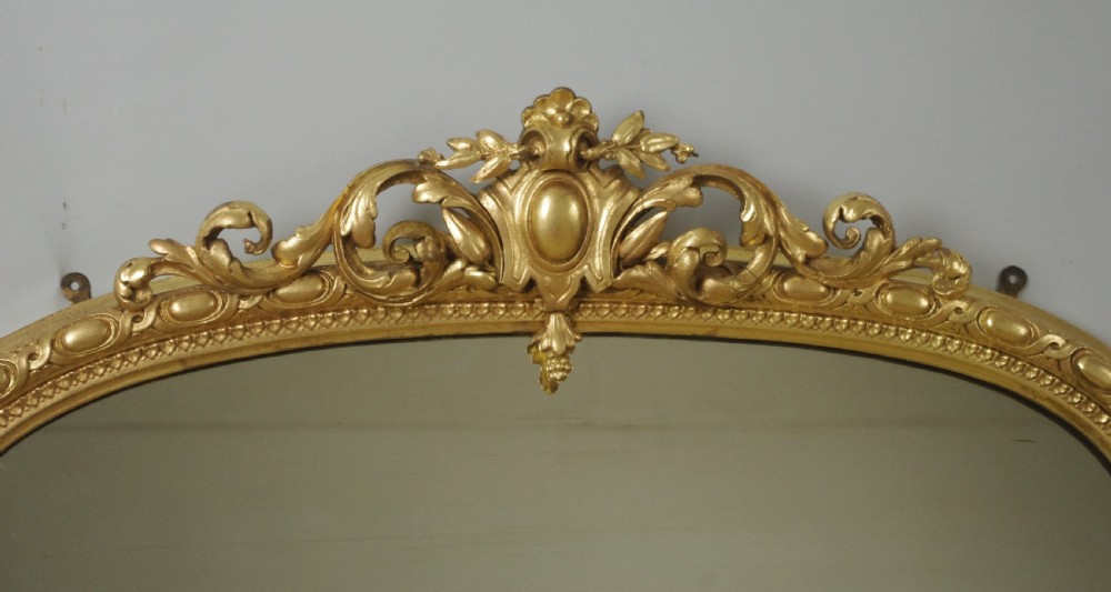 Victorian Gilt Arch Top Overmantle Mirror View III