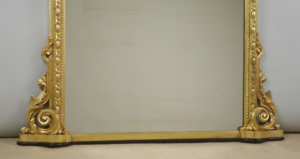 Victorian Gilt Arch Top Overmantle Mirror View VIII