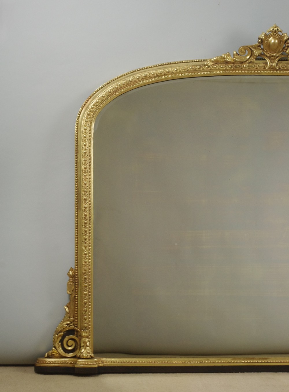 Victorian Gilt Large Arch Top Overmantle Mirror View II