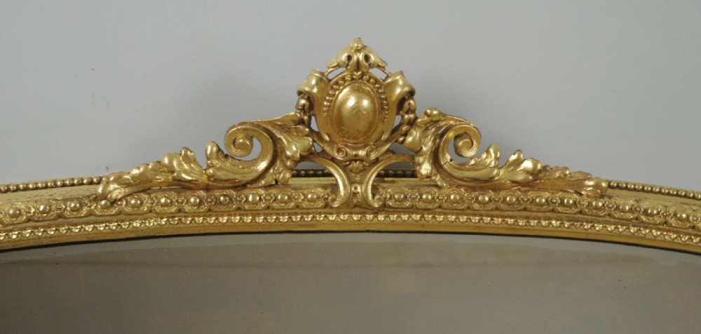 Victorian Gilt Large Arch Top Overmantle Mirror View III