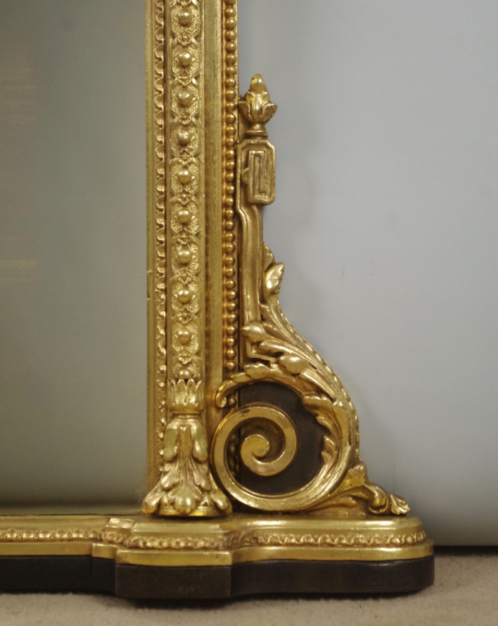 Victorian Gilt Large Arch Top Overmantle Mirror View VII