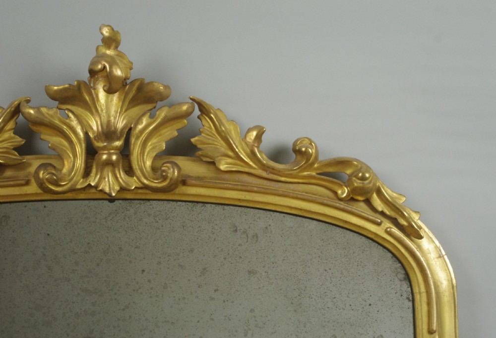Victorian Gilt Wood Arch Top Overmantle Mirror View VI