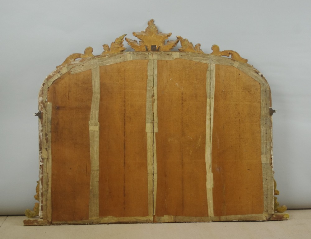 Victorian Gilt Wood Arch Top Overmantle Mirror View X