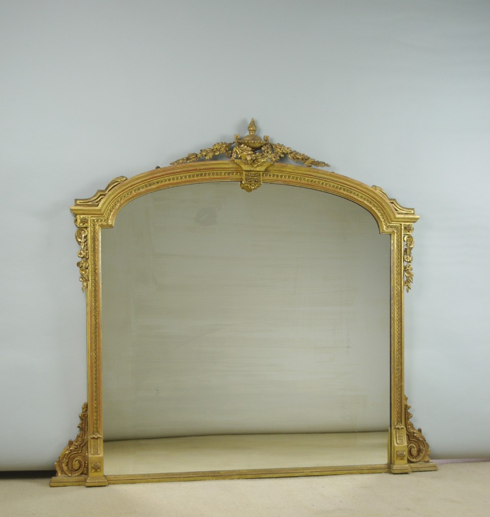Victorian Gilt Large Overmantle Mirror