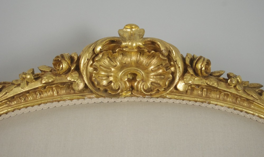 19th Century French Gilt Wood Louis XV Style Sofa View IX
