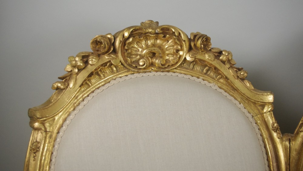 19th Century French Gilt Wood Louis XV Style Sofa View XII
