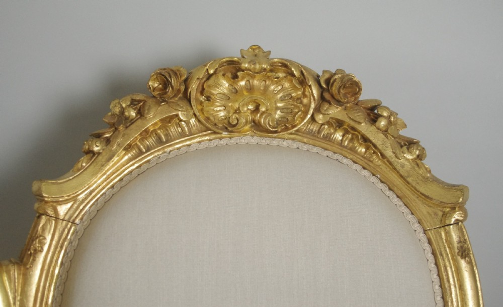 19th Century French Gilt Wood Louis XV Style Sofa View XIII