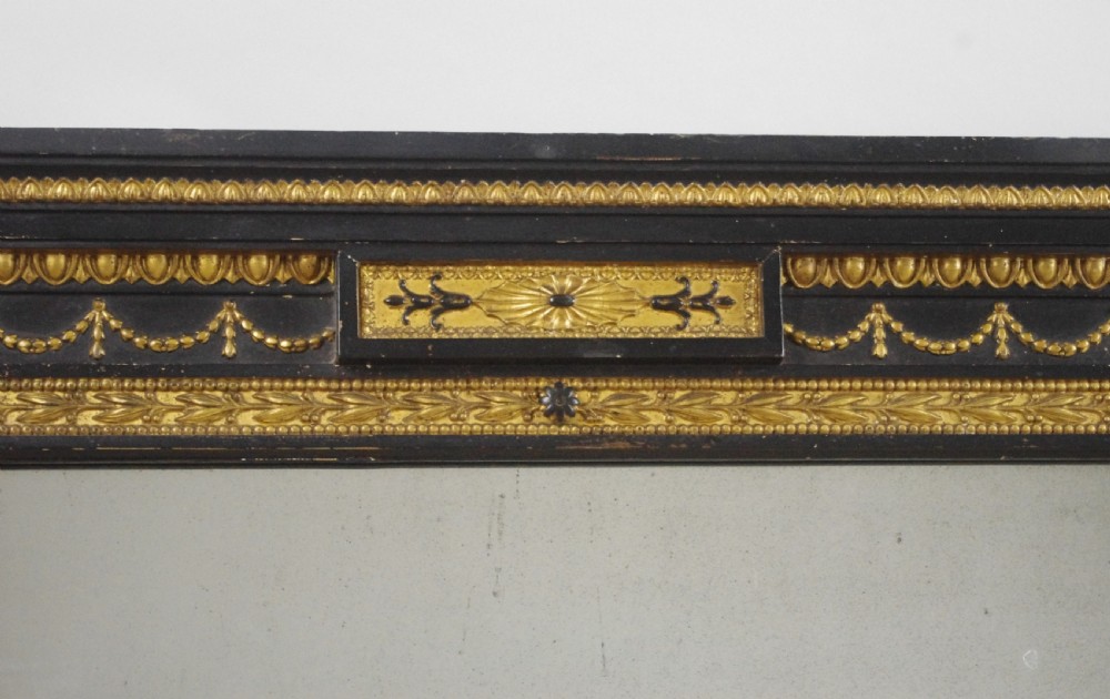 Victorian Ebonised and Parcel-Gilt Adam Style Overmantle Mirror View IV