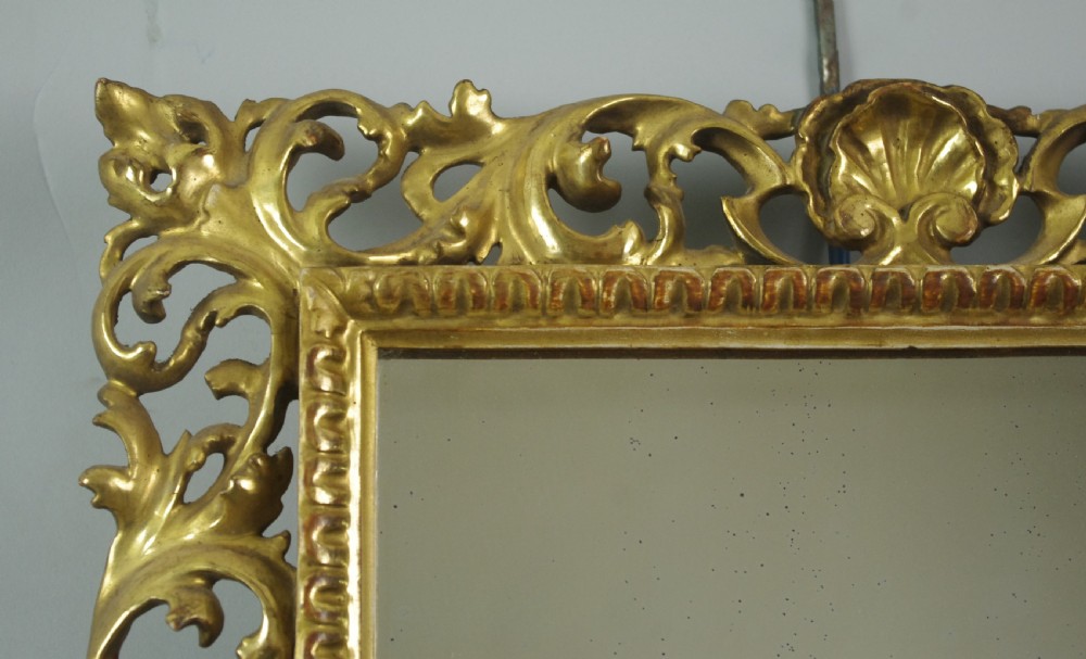 19th Century Florentine Gilt Wood Wall Mirror View IV