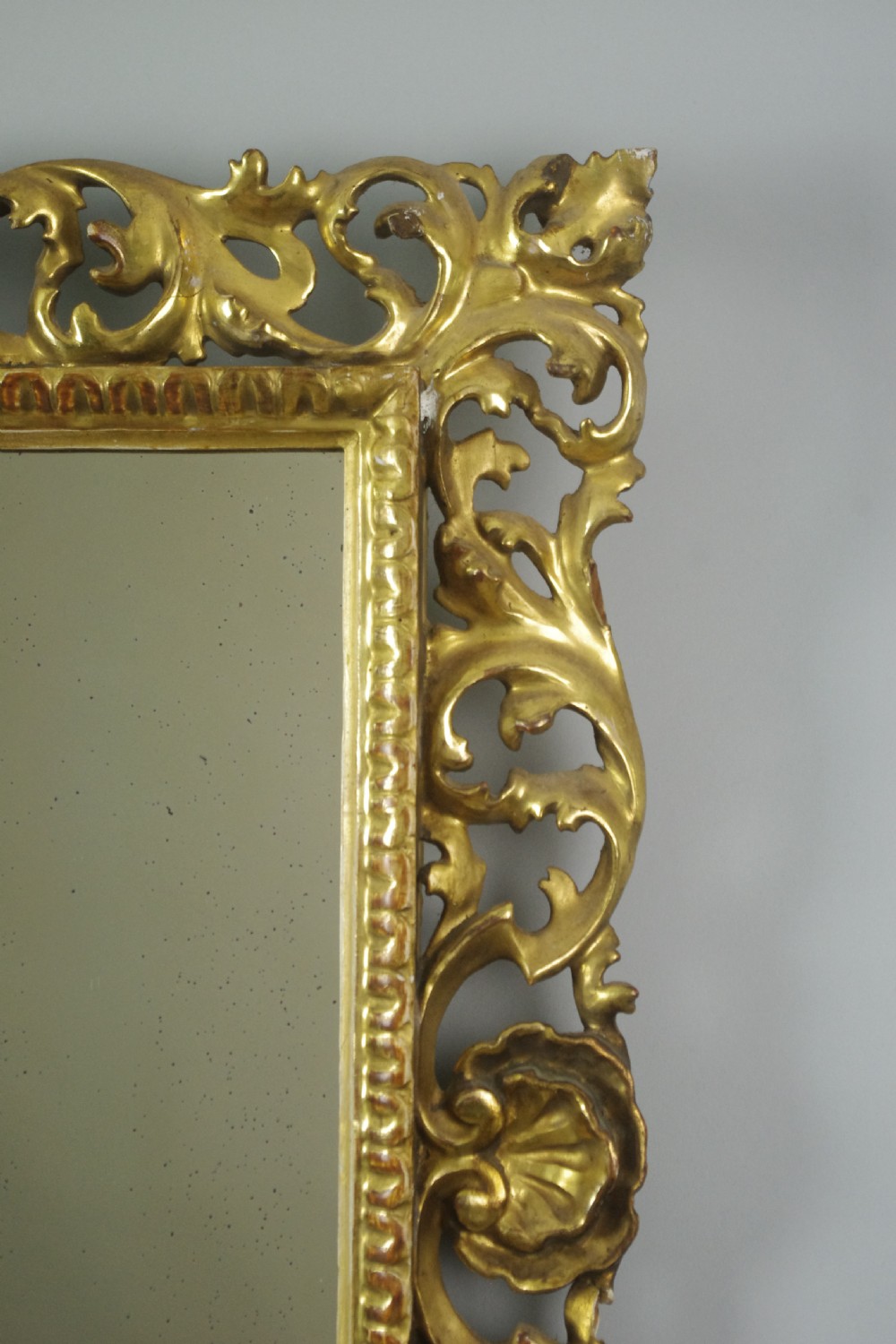19th Century Florentine Gilt Wood Wall Mirror View V
