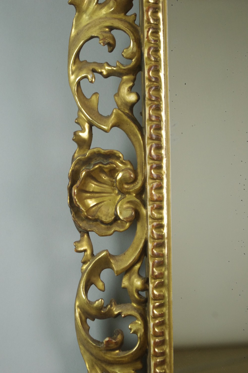 19th Century Florentine Gilt Wood Wall Mirror View VII