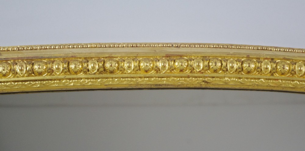 Large Victorian Gilt Arch Top Overmantle Mirror View V