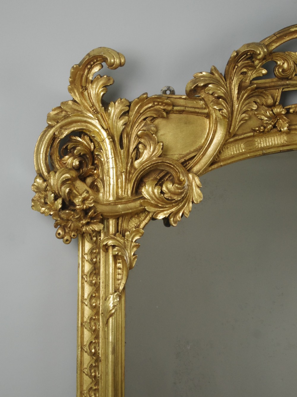 Large Victorian Rococo Style Gilt Overmantle Mirror View IV