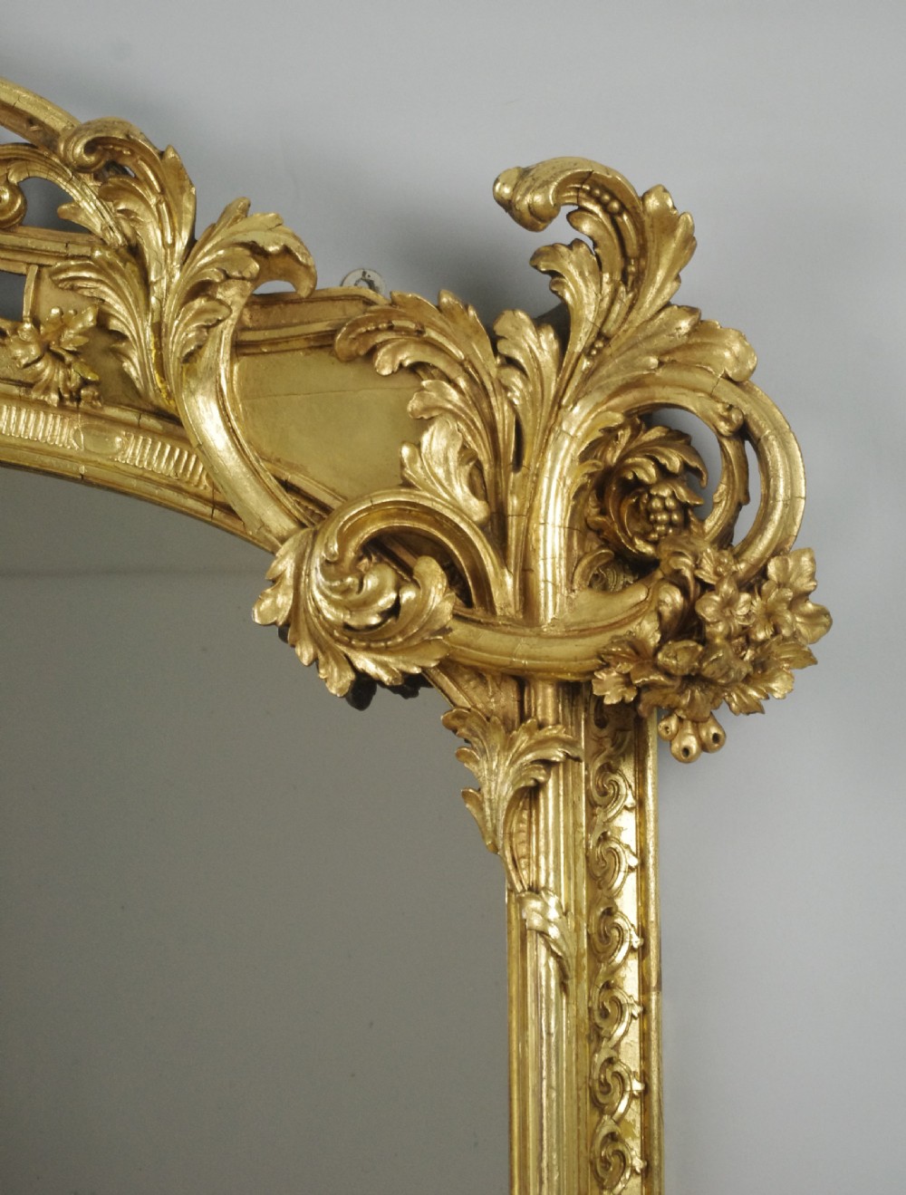 Large Victorian Rococo Style Gilt Overmantle Mirror View V