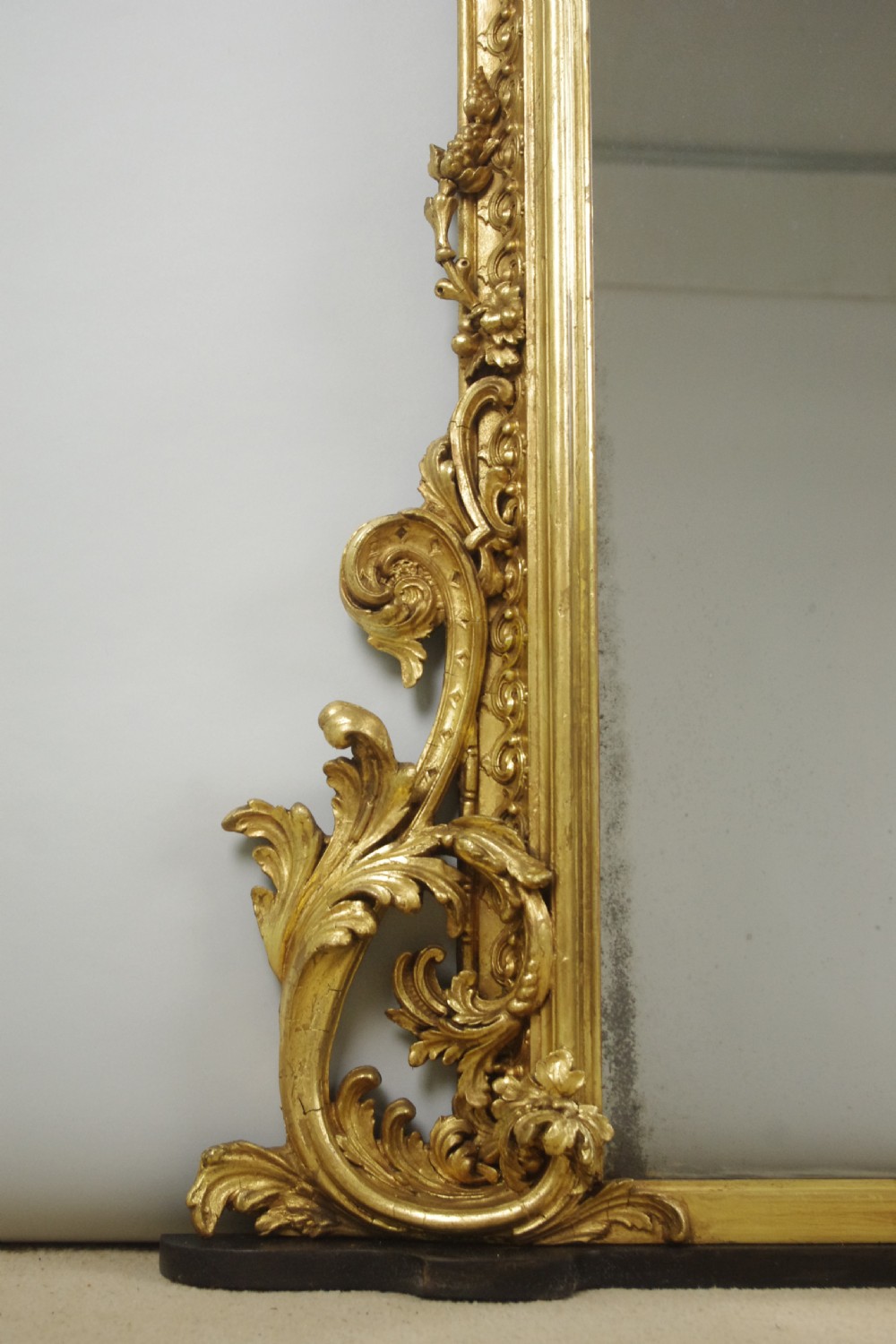 Large Victorian Rococo Style Gilt Overmantle Mirror View VI