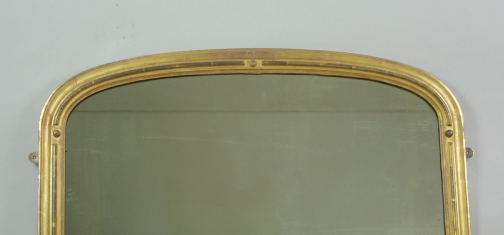 Victorian Gilt Wood Arch Top Overmantle Mirror View II