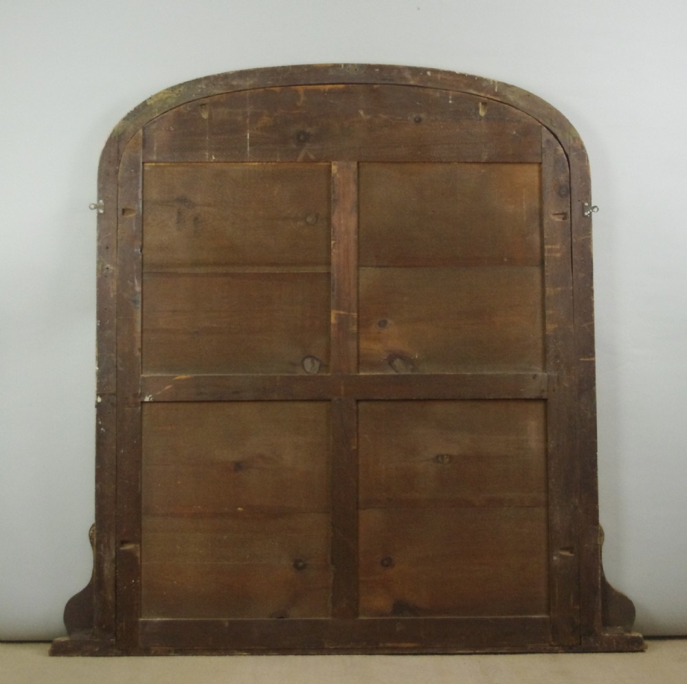 Victorian Gilt Wood Arch Top Overmantle Mirror View VIII