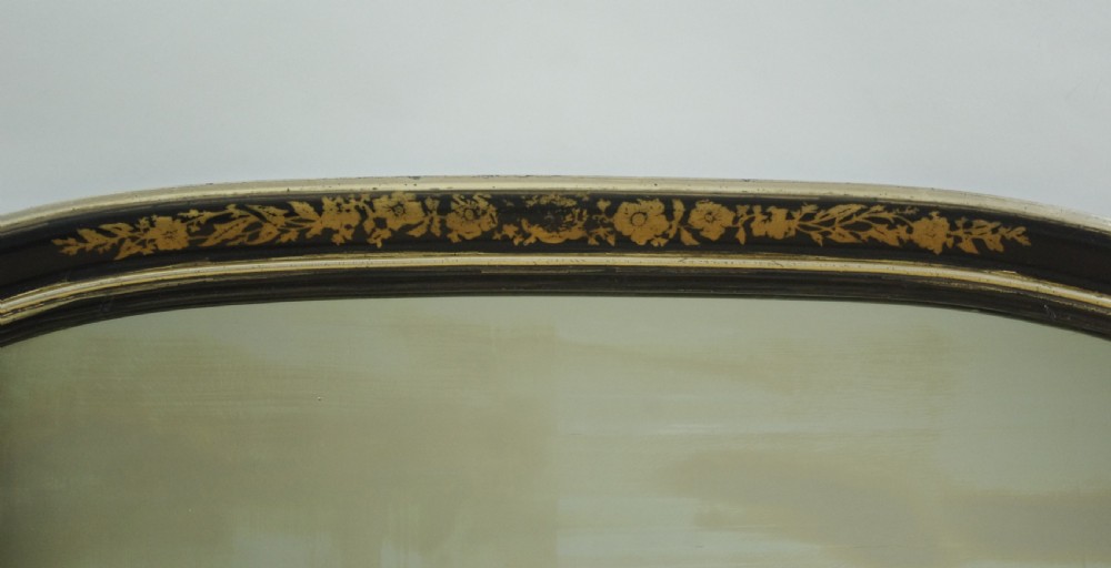 Victorian Ebonised and Parcel-Gilt Arch Top Overmantle Mirror View VI