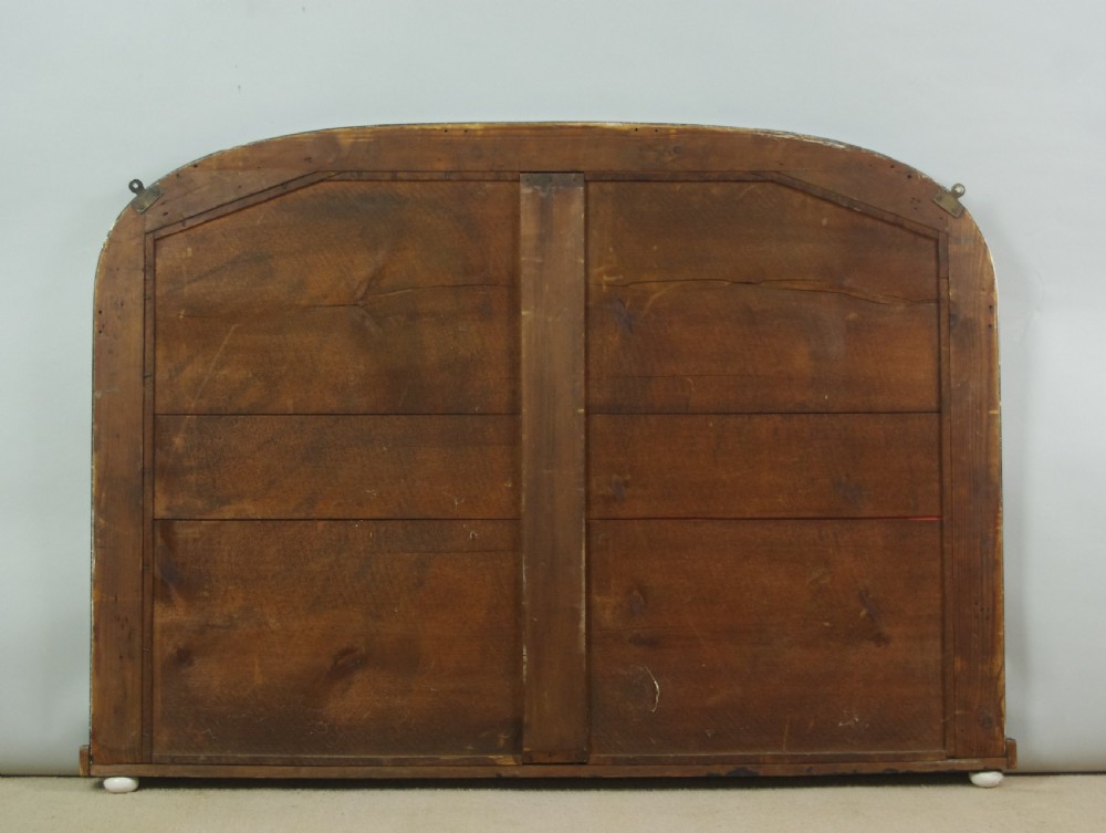 Victorian Ebonised and Parcel-Gilt Arch Top Overmantle Mirror View VII