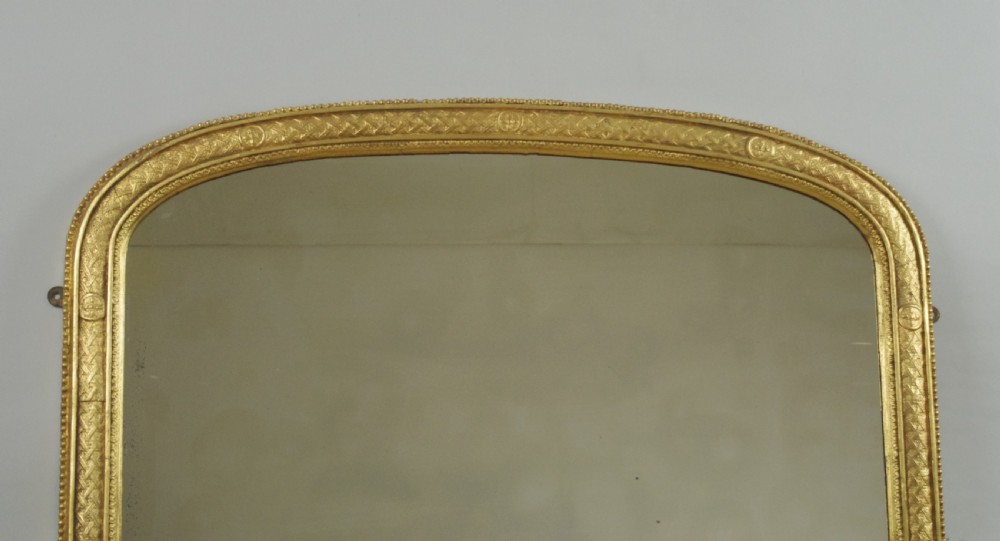 Victorian Gilt Large Arch Top Overmantle Mirror View II