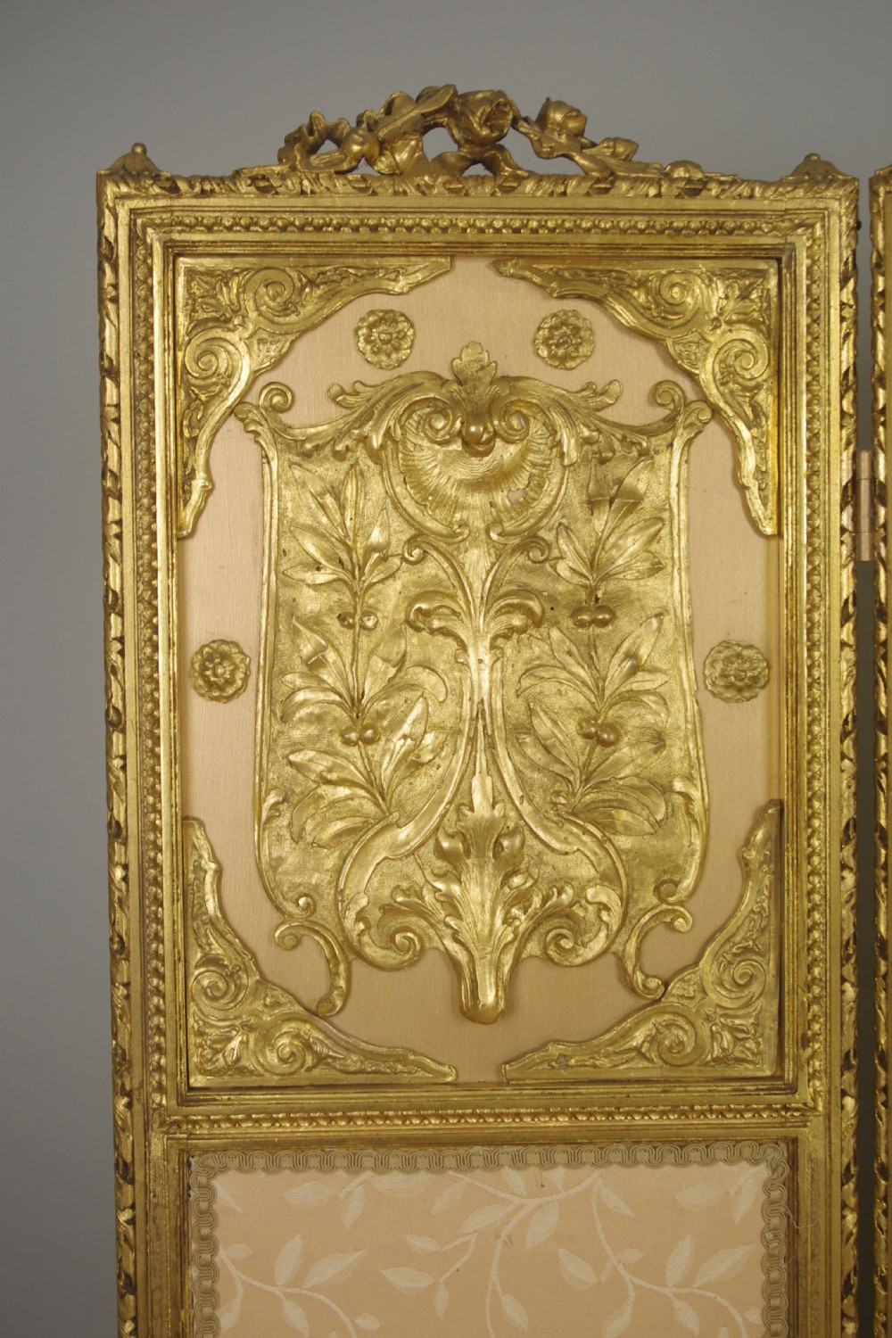 19th Century Gilt Four Fold Screen View III