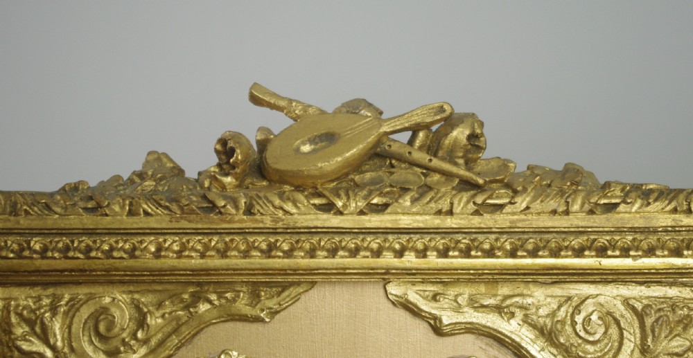 19th Century Gilt Four Fold Screen View IX