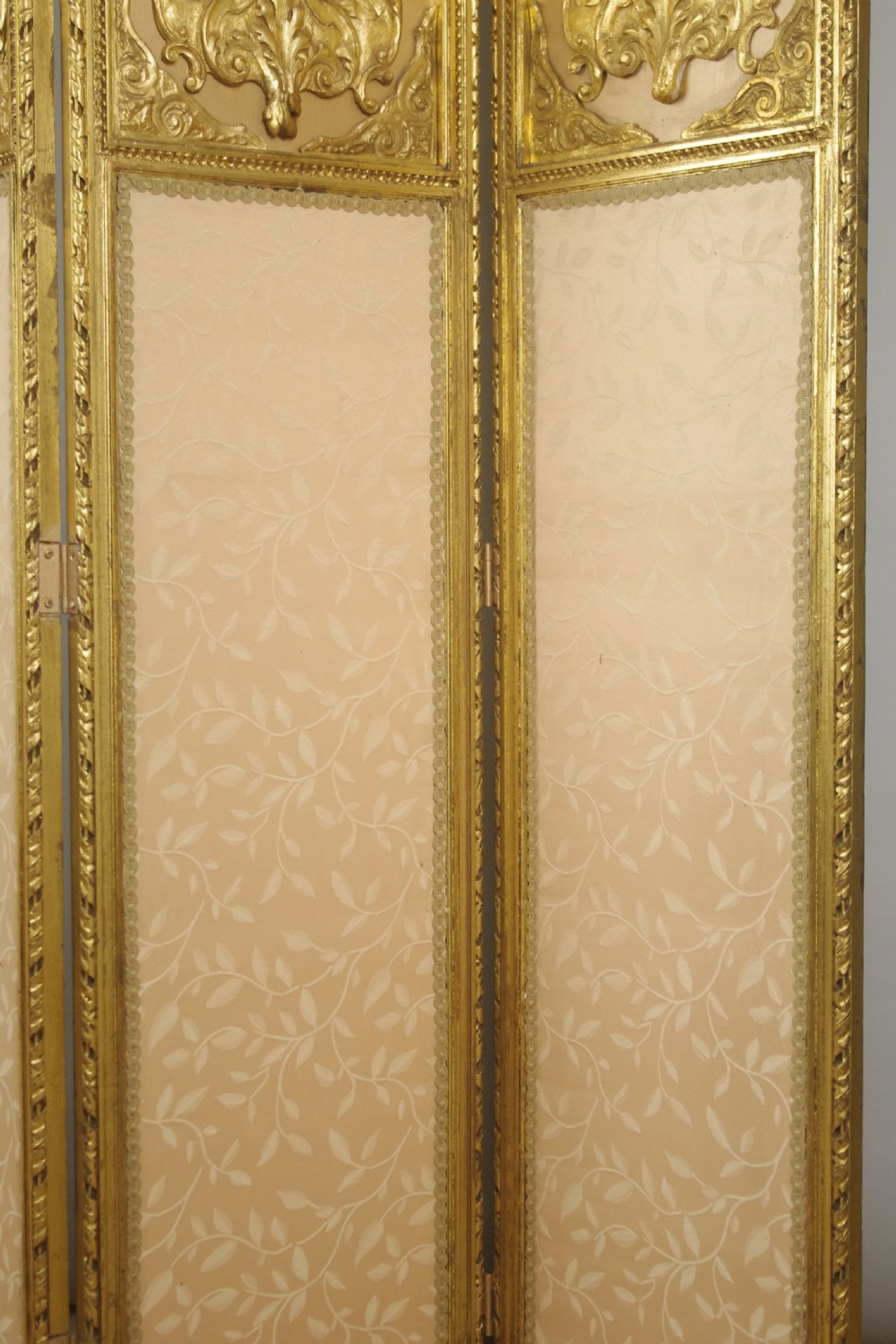 19th Century Gilt Four Fold Screen View XII