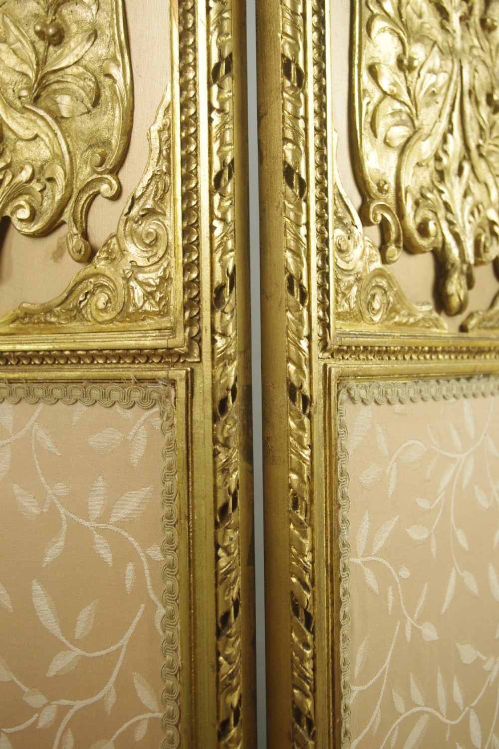 19th Century Gilt Four Fold Screen View XIII