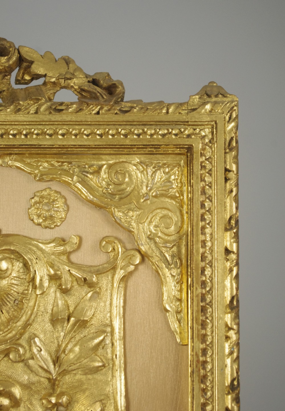 19th Century Gilt Four Fold Screen View XIV