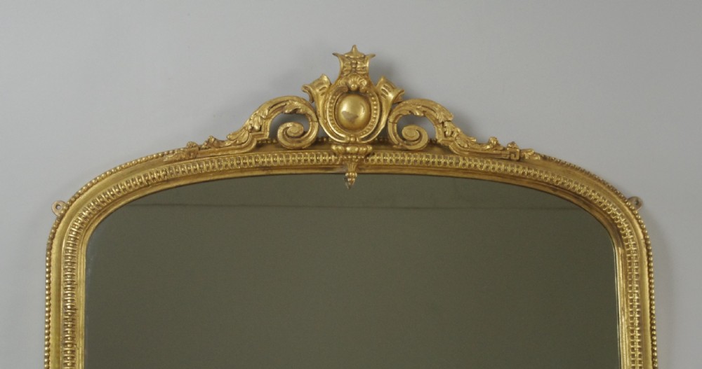 Victorian Gilt Arch Top Overmantle Mirror View II